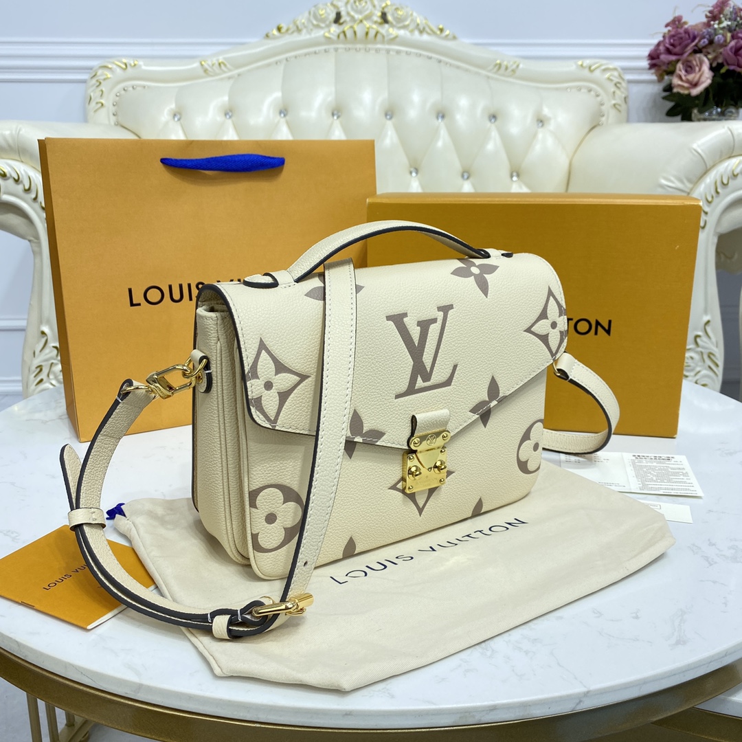 Louis Vuitton POCHETTE METIS Handbag Monogram Empreinte M45596 Beige